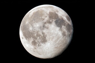 Detailed View of the Full Moon