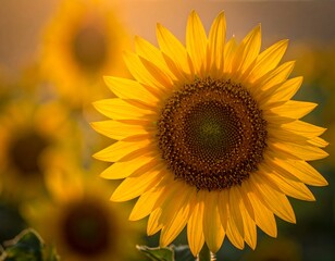 Fototapeta premium Close-up of a vibrant sunflower (3)