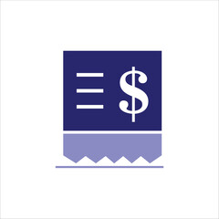 bill icons. simple colored vector