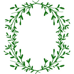 Leaves Wreath illustration