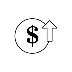 high price icons. simple line vector