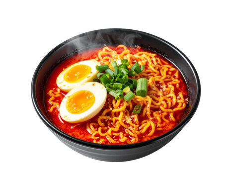 Spicy Korean Ramen with Egg & Green Onion