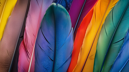 虹色の羽が織りなす幻想のアート