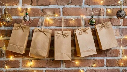 Advent calendar made of paper bags. Eco friendly advent calendar. Christmas advent calendar 