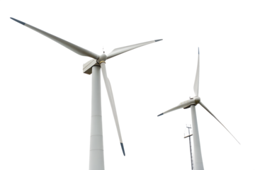 Wind Turbines Harnessing Clean Energy with Sustainable Power Generation on a Clear Sky