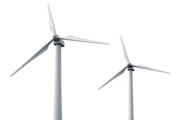 wind turbine on white background