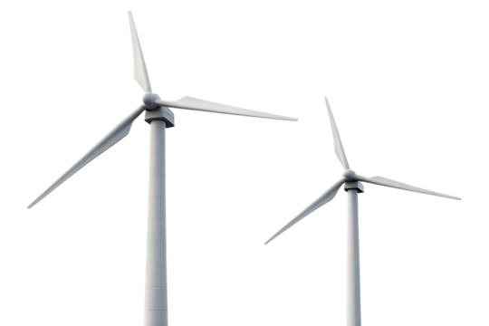wind turbine on white background