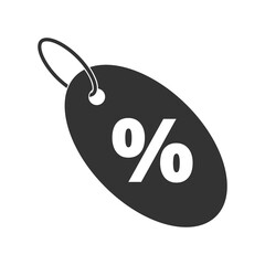 Product label with the text discount icon isolated on transparent background