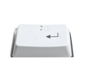  Firefly_Only the Enter key on a white base, visibly pushed down as if it leads_