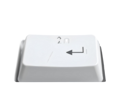  Firefly_Only the Enter key on a white base, visibly pushed down as if it leads_