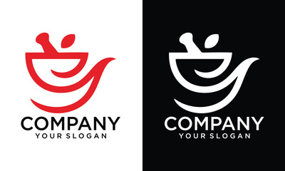 Creative Hand drawn mortar and pestle vector illustration. Simple outline drawing of kitchen or pharmacy equipment. Grinding herbs and spices.