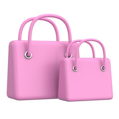 3D shopping bag. 3D illustration.