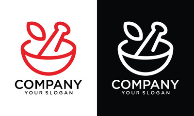 Creative Hand drawn mortar and pestle vector illustration. Simple outline drawing of kitchen or pharmacy equipment. Grinding herbs and spices.