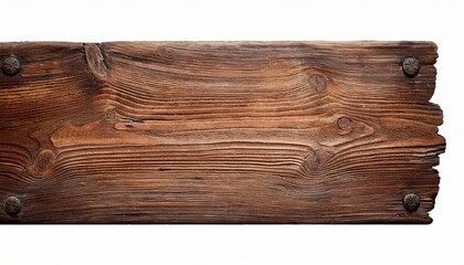old wooden sign plank texture isolated on white background