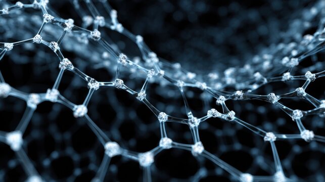 glowing nodes complex network structure