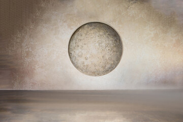Simple and stylish moon-shaped indirect lighting