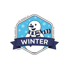 Creative Winter Vector Logo Design Template