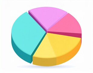 Obraz premium Colorful Pie Chart Visualization
