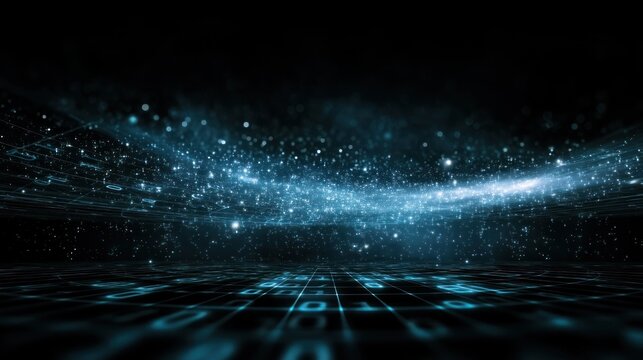 Abstract digital binary code background