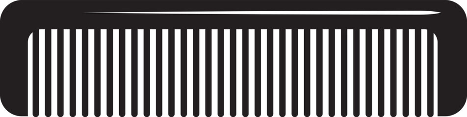 Plastic Hair Comb Silhouette Vector Design 