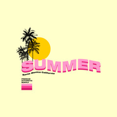 Naklejka premium santa monica summer simple vi...