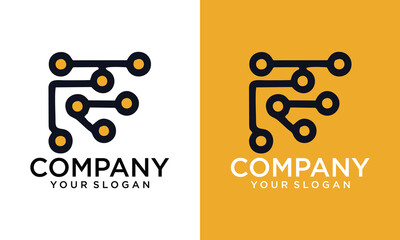 Creative molecule logo vector. connection technology icon design