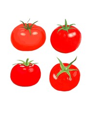 tomatoes isolated on white background
