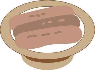 Korean Jesa Sanjeok Meat Illustration / 제사 산적 고기 일러스트