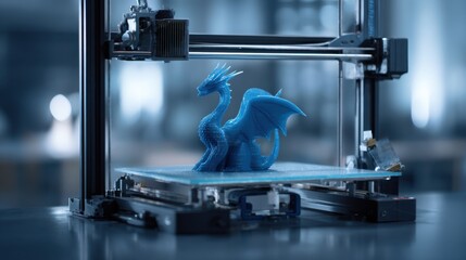 blue dragon 3d printer creation