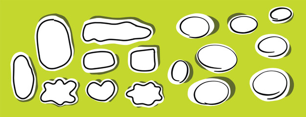 group of Speech bubble with blank space.eps