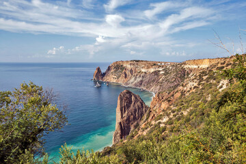 Picturesque landscape of Cape Fiolent. Sevastopol, Crimea