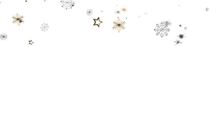 Beautiful winter background with gold stars and snowflakes. Perfect for holidays and celebrations.