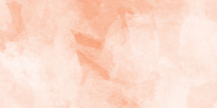 Abstract pastel orange watercolor texture background, with natural paint textures and soft edges,  soft edges blending into white background, texture creating an abstract flowing background design.