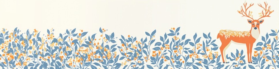 Christmas pattern deer art.