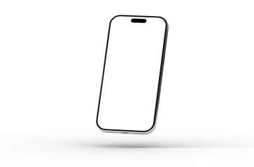 High-quality image of a modern smartphone with a blank screen, perfect for app presentations or website designs.
