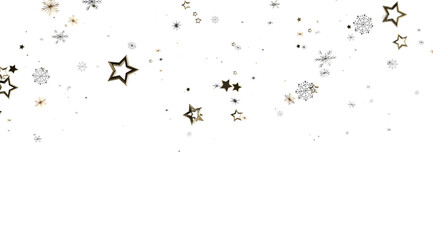 Elegant winter design with gold stars and snowflakes. Perfect for holiday cards, banners, and more.