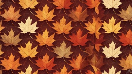 Maple Leaf Mosaic: Autumnal Abstract Composition