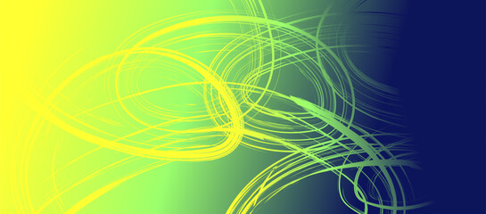 Abstract green background with waves.