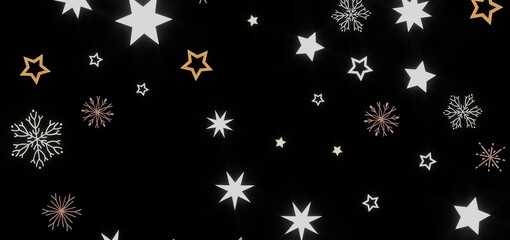 Beautiful winter background with stars and snowflakes. Perfect for holiday cards, websites, and more.