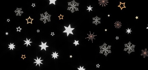 Beautiful winter background with stars and snowflakes. Perfect for holiday cards, websites, and more!