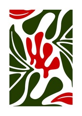 Naklejka premium Wall decoration that combines the beauty of plant patterns with an artistic touch. This work is designed to bring a natural feel and at the same time beautify the walls of the house