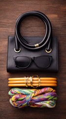 Fashion accessories flatlay