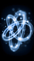 Abstract Blue Light Spiral Background with Soft Glowing Effect