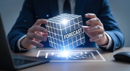 Forecast prediction and technology drive business success through future data analytics and insightful analysis