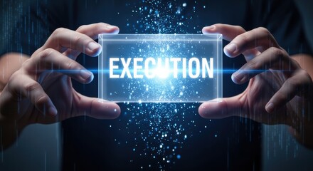Execution and implementation deliver operation success with strategy plan and innovative technology approach