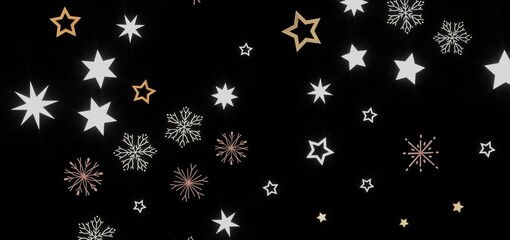 Beautiful winter background with stars and snowflakes. Perfect for holiday cards, websites, and more!