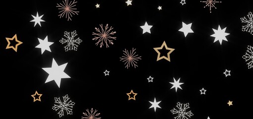 Beautiful winter background with stars and snowflakes. Perfect for holiday cards, websites, and more.