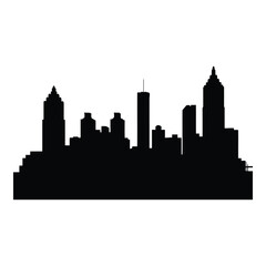 Fototapeta premium Vector art of city skyline silhouette