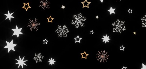 Beautiful winter background with stars and snowflakes. Perfect for holidays, winter themes, and festive designs.