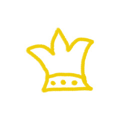 Hand-Drawn Crown Icon isolated on a transparent background